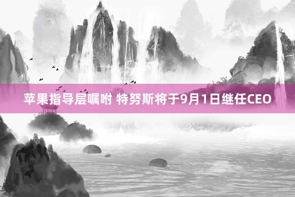 苹果指导层嘱咐 特努斯将于9月1日继任CEO