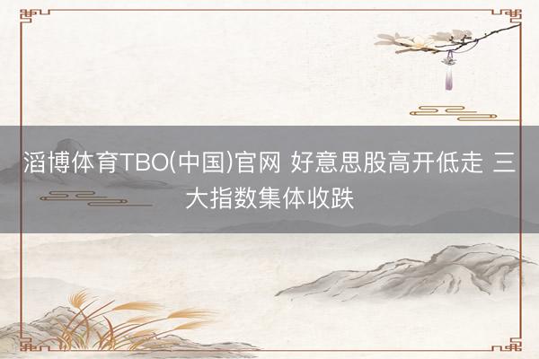 滔博体育TBO(中国)官网 好意思股高开低走 三大指数集体收跌